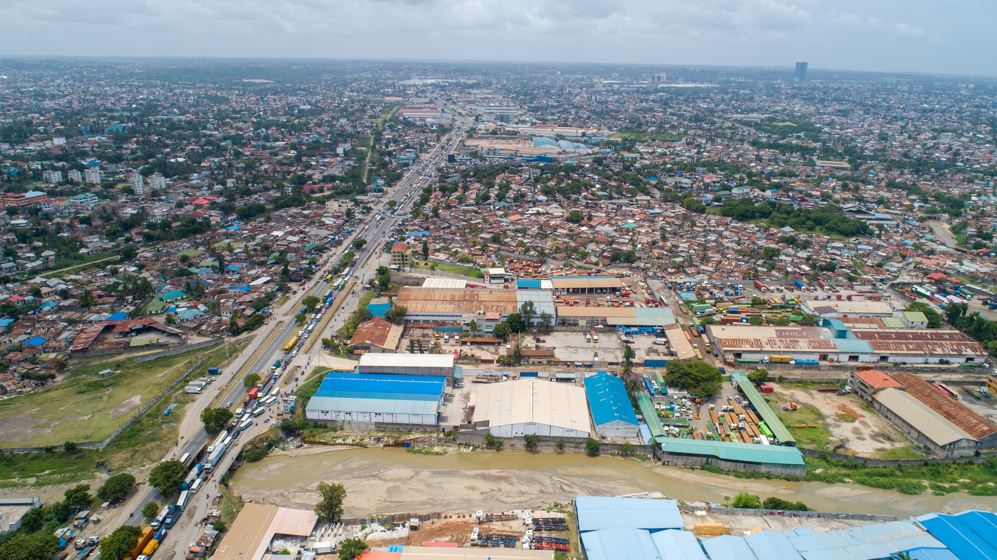 aerial view of Dar es Salaam city 