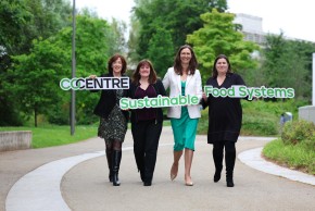 A photo of senior staff and researchers from Queen’s University Belfast, the University of Sheffield, SFI and relevant Co-Centres, pictured at the launch of the Co-Centre for Sustainable Food Systems.